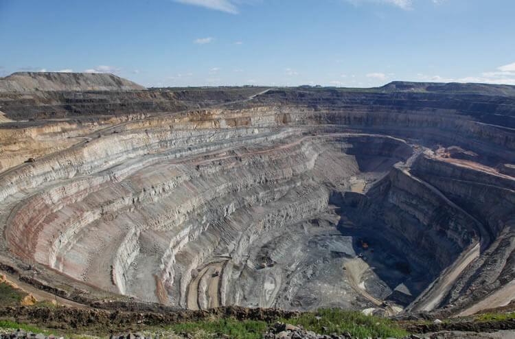 Open pit diamond mine