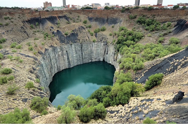 The Kimberley diamond mine in Kimberley