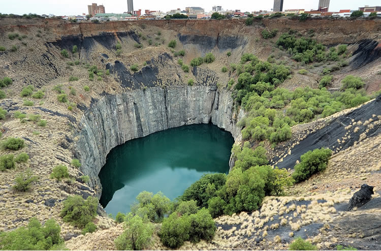 The Kimberley diamond mine in Kimberley